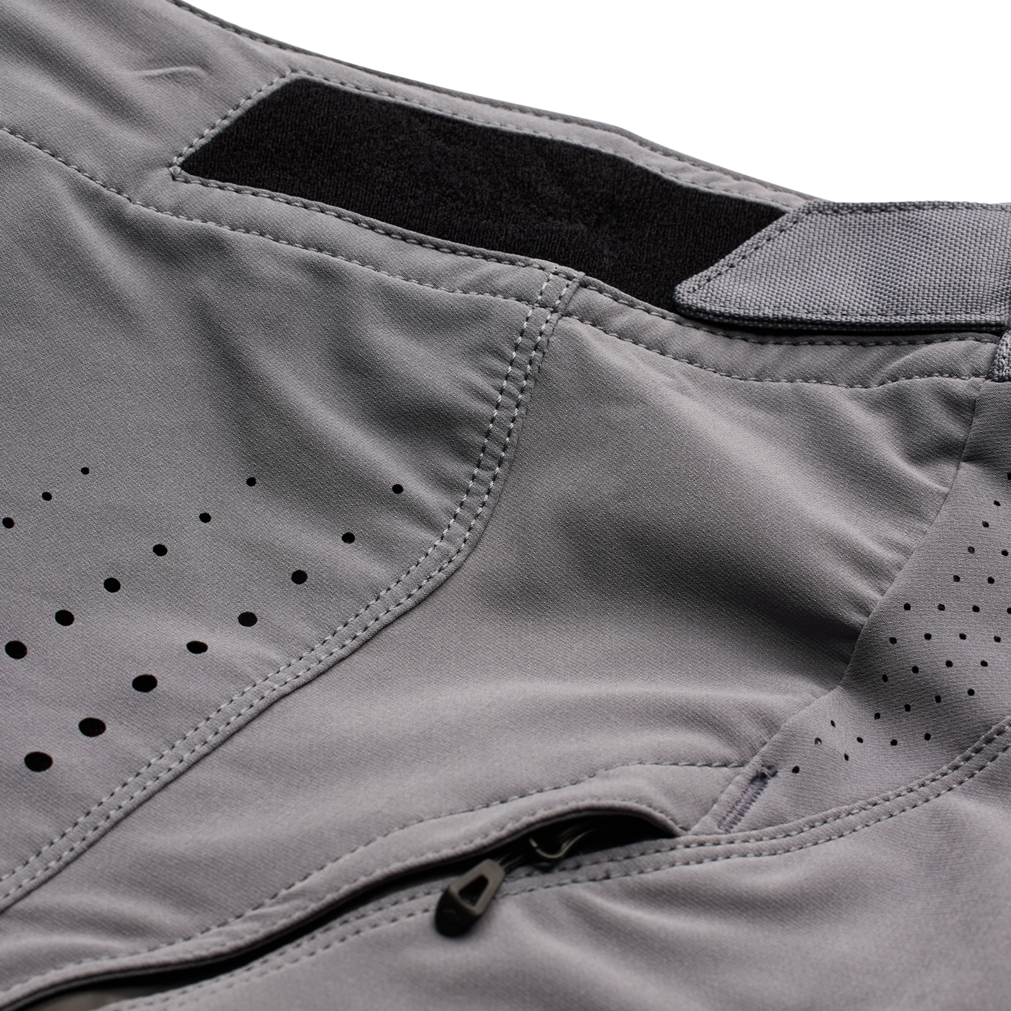 Side profile of Troy Lee Designs Youth Sprint Pants with articulated riding fit in Mono Charcoal