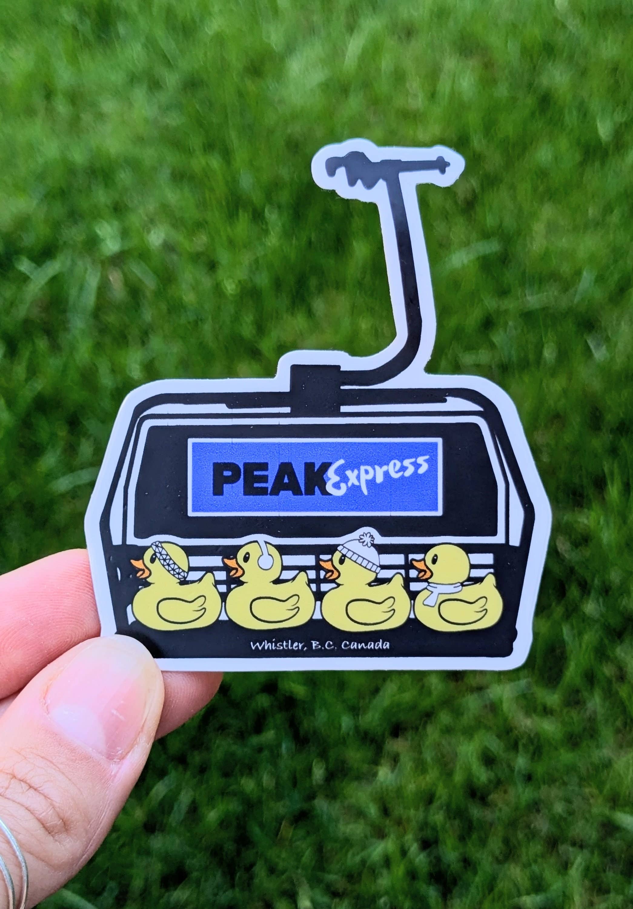 Peak Express Ducks Chairlift Whistler BC Sticker