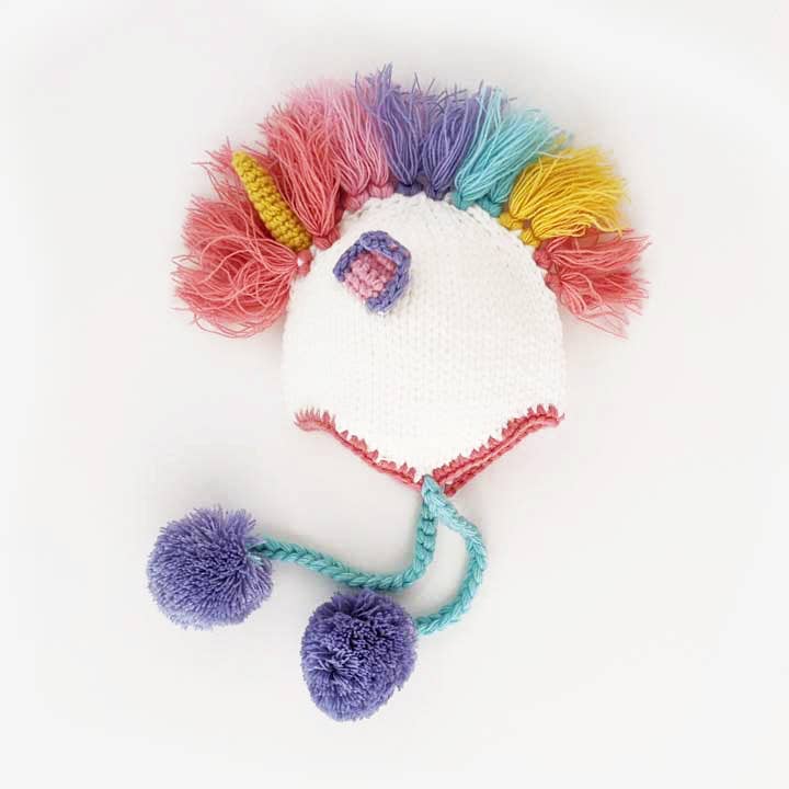 Unicorn Pastel Earflap Beanie Hat Baby & Kids