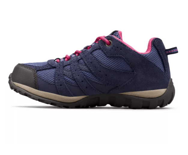 2022 Columbia Youth Redmond Waterproof Hiking Shoes - Mountain Kids Outfitters - Purple Color - White Background side view