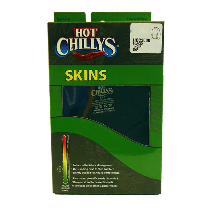 Hot Chillys Youth Skins Top (Black ) - Mountain Kids Canada