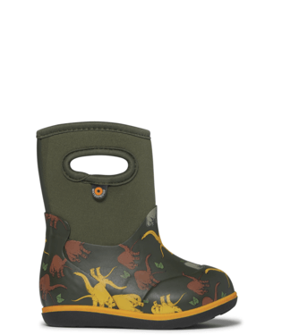 Baby BOGS Classic Solid Boots 2022 - Mountain Kids Outfitters - Dino - Green Multi Color - White Background side view