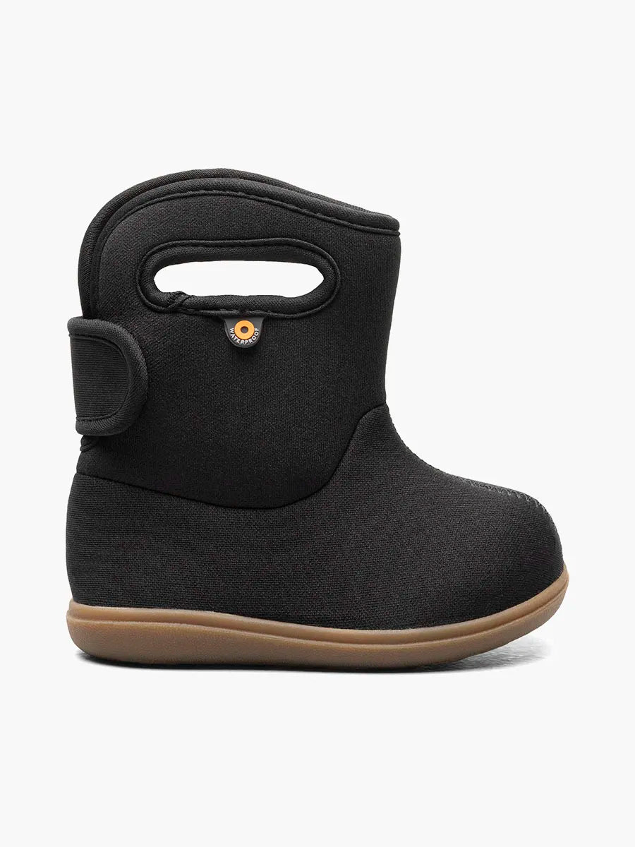 Baby BOGS II Waterproof Boots 2022 - Mountain Kids Outfitters - Black Multi Color - White Background side view