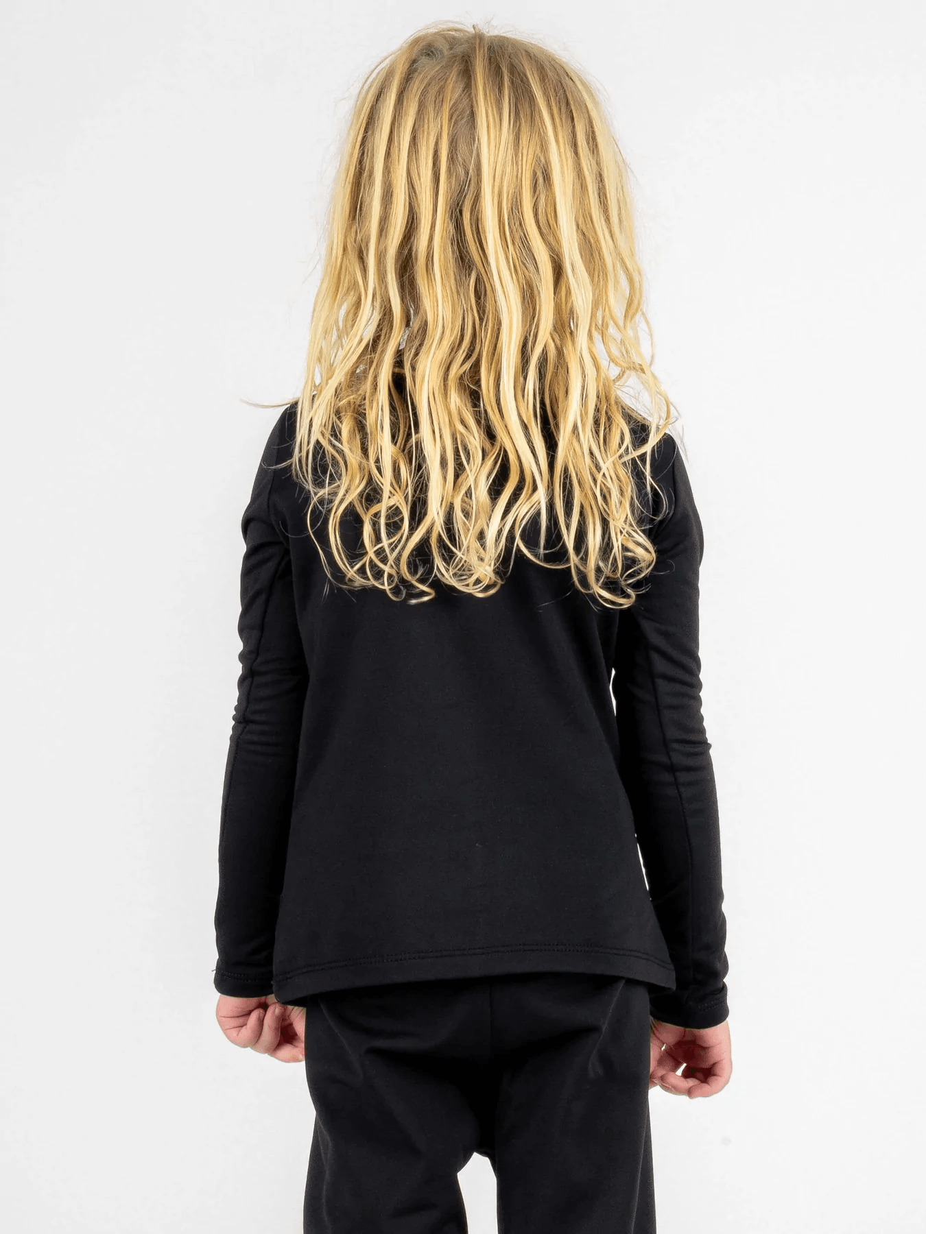 Blackstrap Kids Therma M/W Base Layer Crew 2022 - Mountain Kids Outfitters: Black, Back View