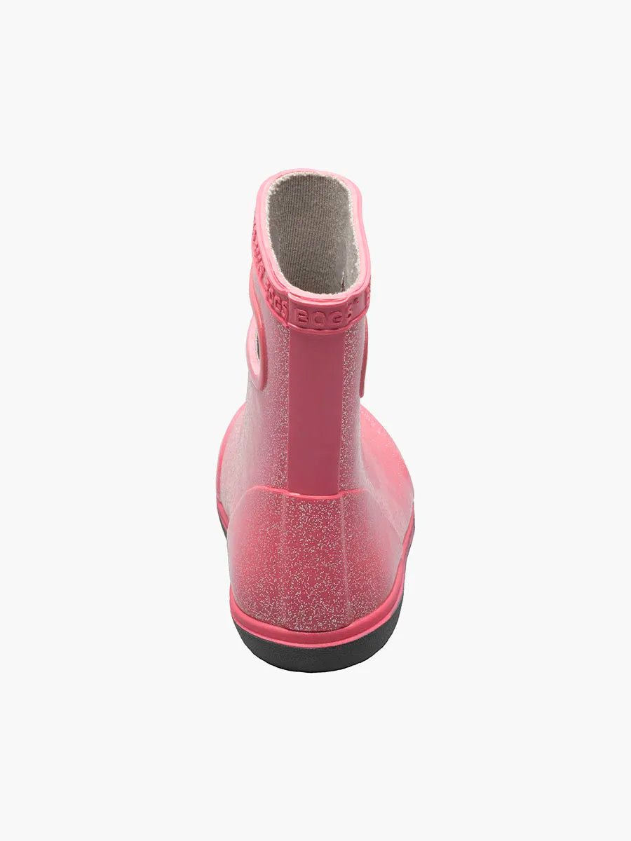 BOGS Skipper II Waterproof Toddler Boots 2023 - Mountain Kids Outfitters: Glitter Pink Color - White Background back view