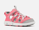 Columbia Children's Little Pine Sandals - Mountain Kids Outfitters: Afterglow/Monument Color - White Background front view