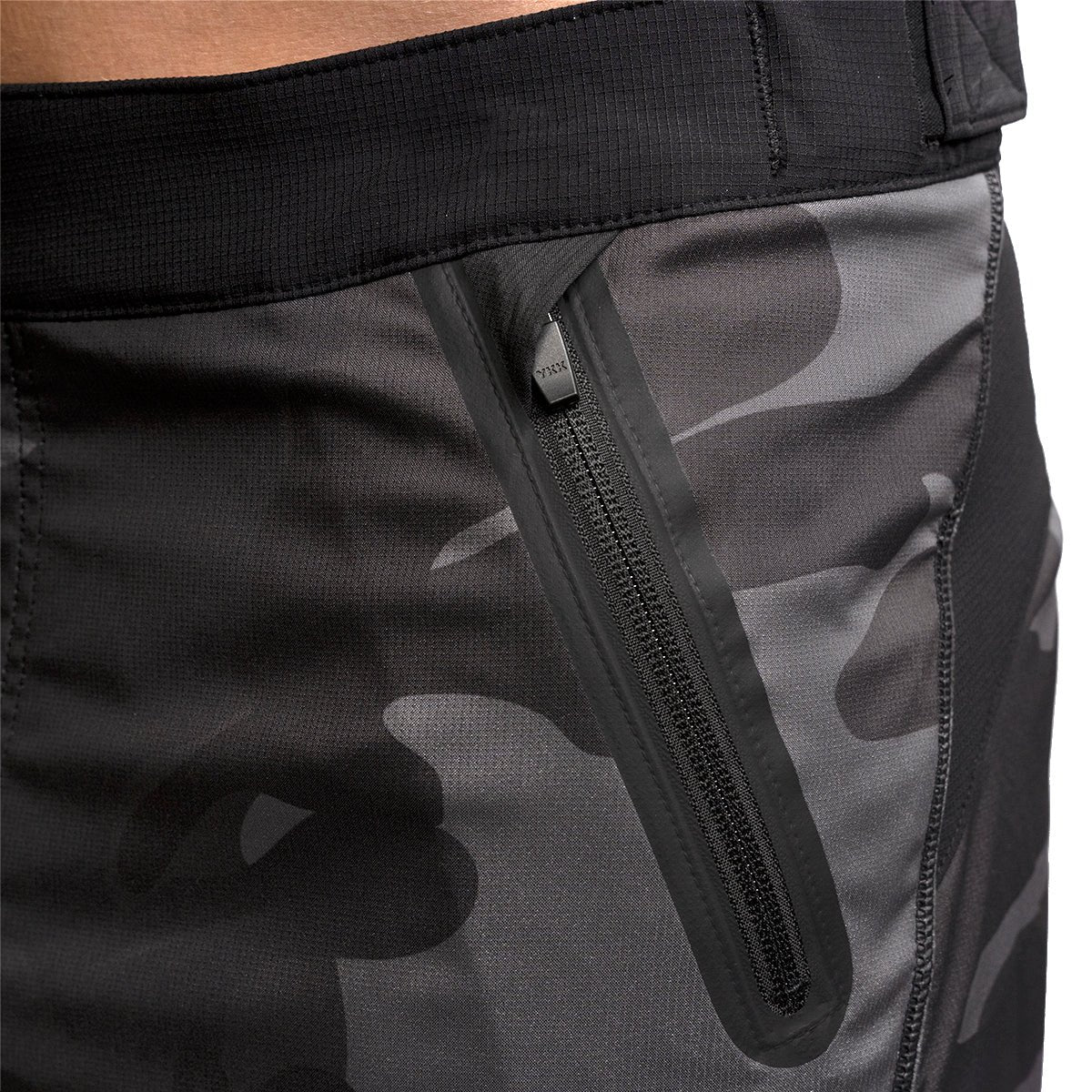 FastHouse Youth Crossline 2.0 Short - Mountain Kids Outfitters: Black Camo, Pocket Zipper