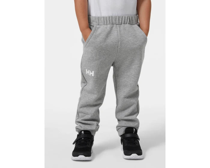 Helly Hansen Kids Logo Pants 2.0: Grey Melange Front View