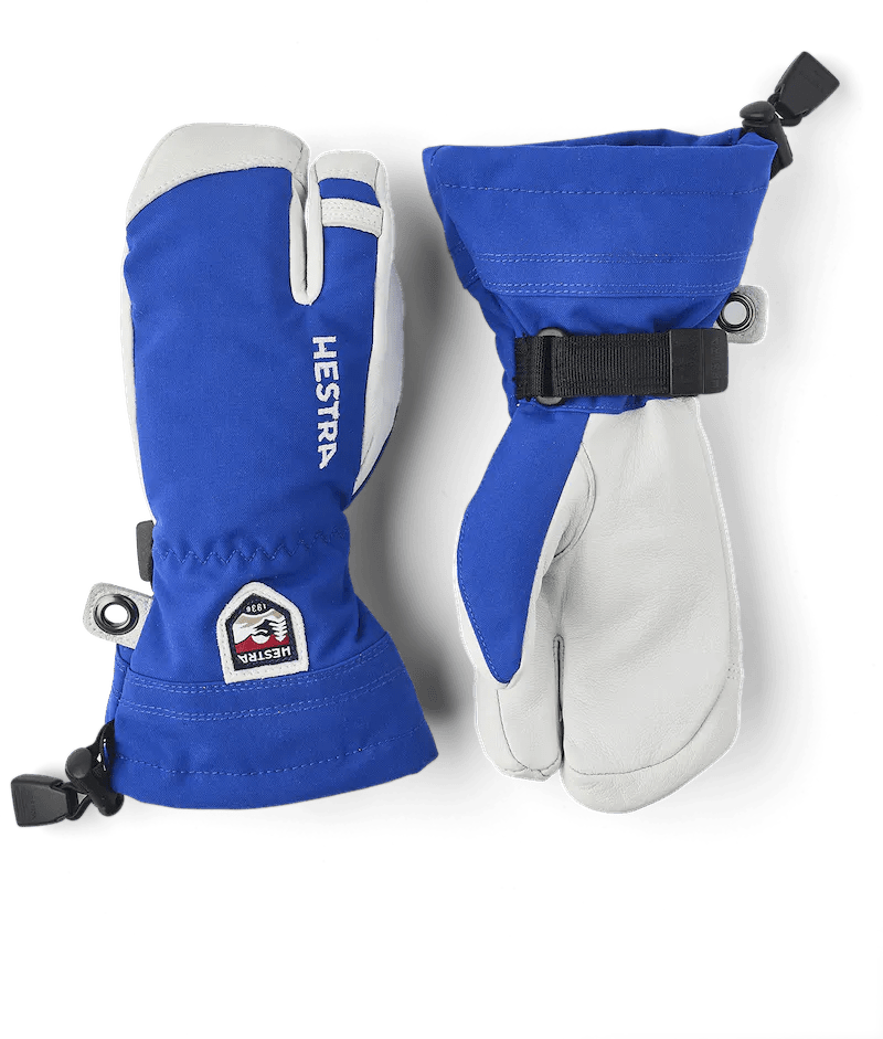 Hestra Army Leather Heli Ski Jr 3 Finger 'Trigger' Mitts - Mountain Kids Outfitters