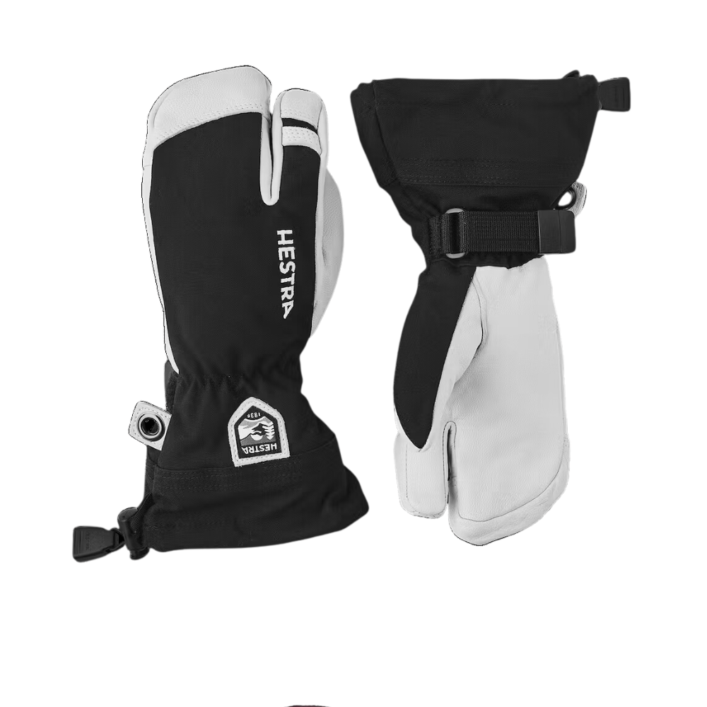 Hestra Army Leather Heli Ski Jr 3 Finger 'Trigger' Mitts - Mountain Kids Outfitters