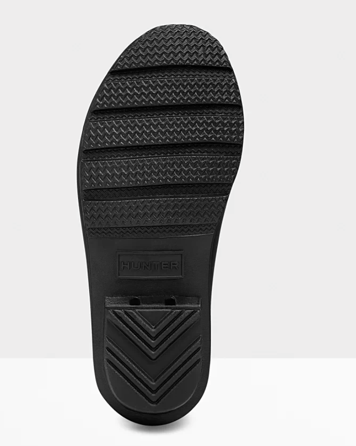 Hunter Kids Original Chelsea Rain Boots (Matte) - Mountain Kids Outfitters: Black Color - White Background sole area
