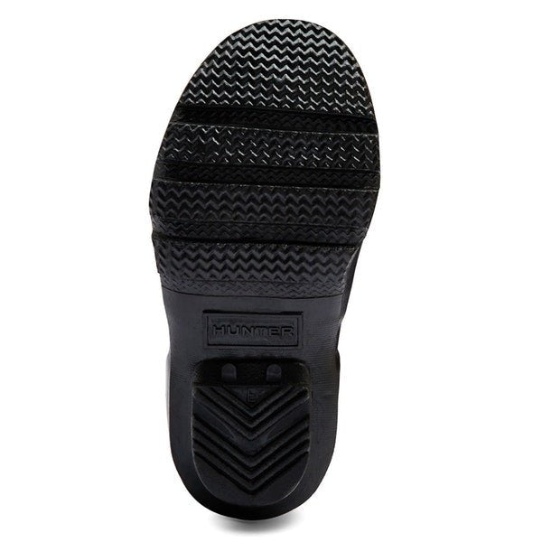 Hunter Original Kids' Rain Boots (Matte) - Mountain Kids Outfitters - Black Color - White Background sole area