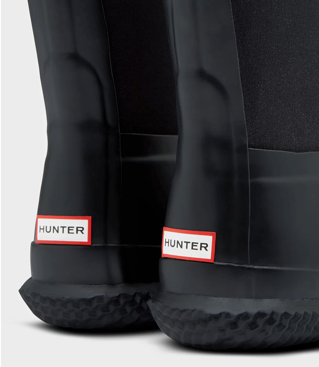 Hunter Original Kids' Sherpa Boots - Mountain Kids Outfitters - Black Color - White Background back view