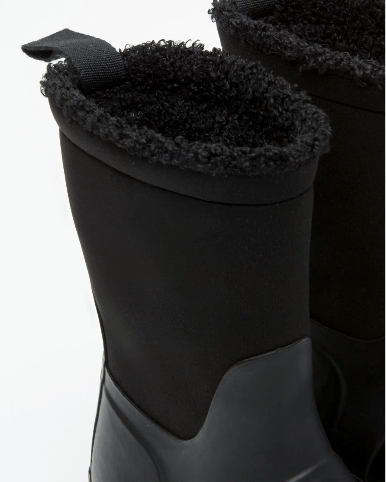 Hunter Original Kids' Sherpa Boots - Mountain Kids Outfitters - Black Color - White Background top view