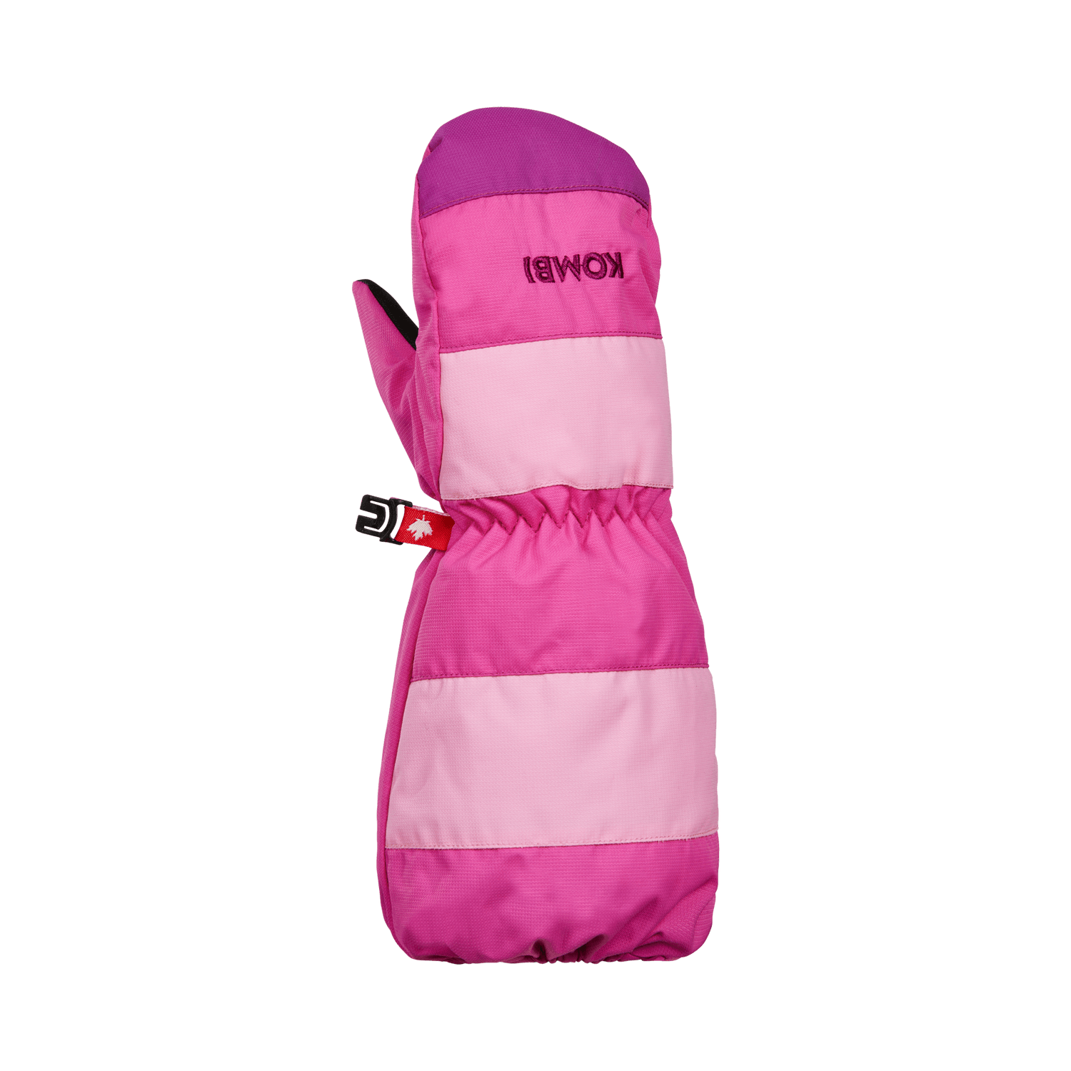 Back of Palm View - Fuchsia Fedora "The Candy Man" Children Mitt by Kombi