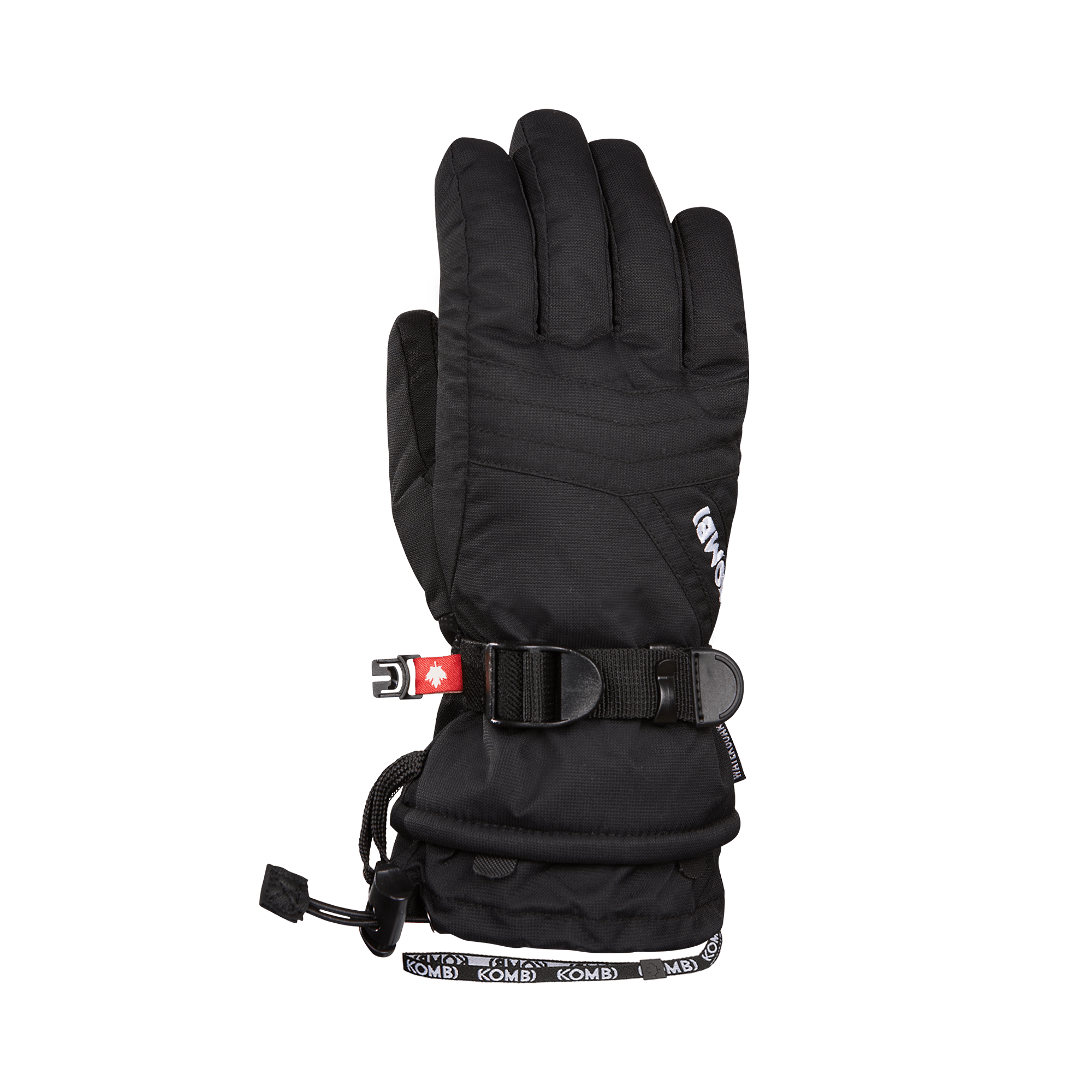 Back of Palm View - Black Kombi Zenith Junior GORE-TEX Glove