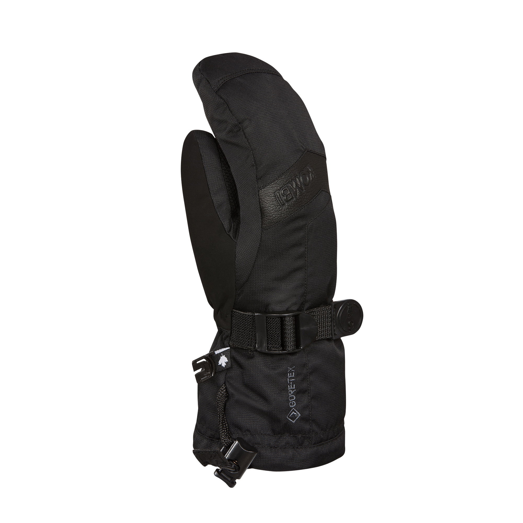 Kombi Zenith Jr Mitts - Mountain Kids Outfitters in Black - Side of the Palm View