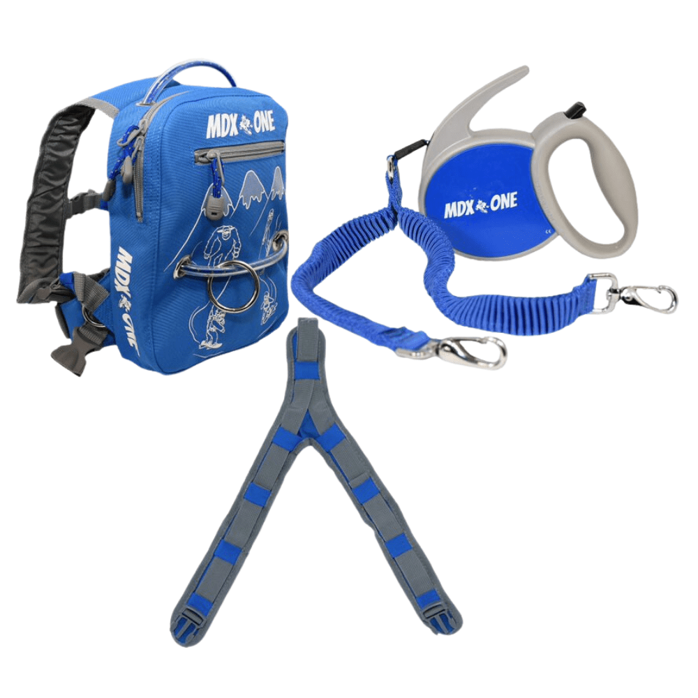 MDX One Kids Snowboard Ski Backpack with retractable rope