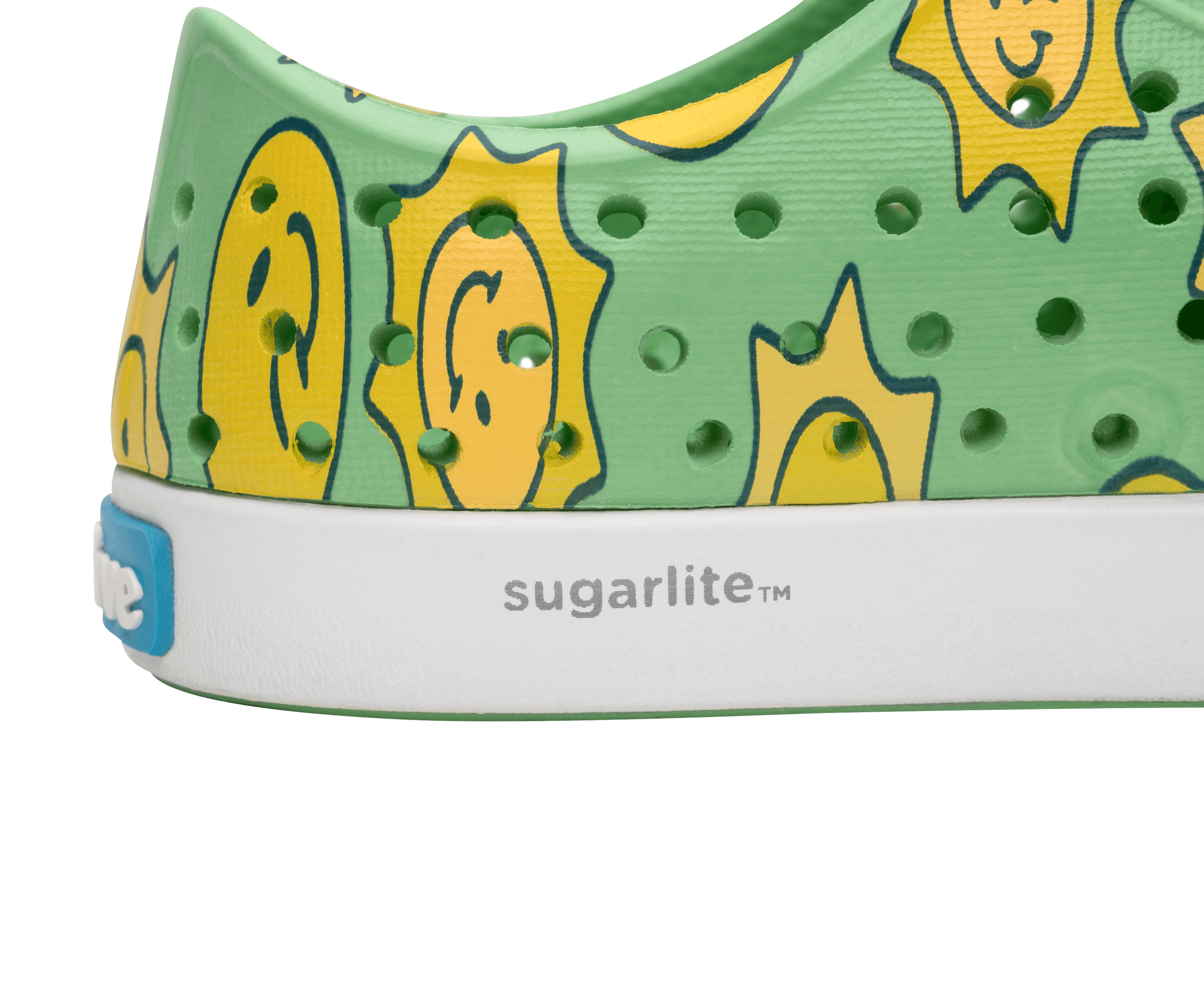 Native Jefferson Sugarlite Print - Mountain Kids Outfitters: Candy Green/Shell White/Raincoat Sunsmile Color - side view