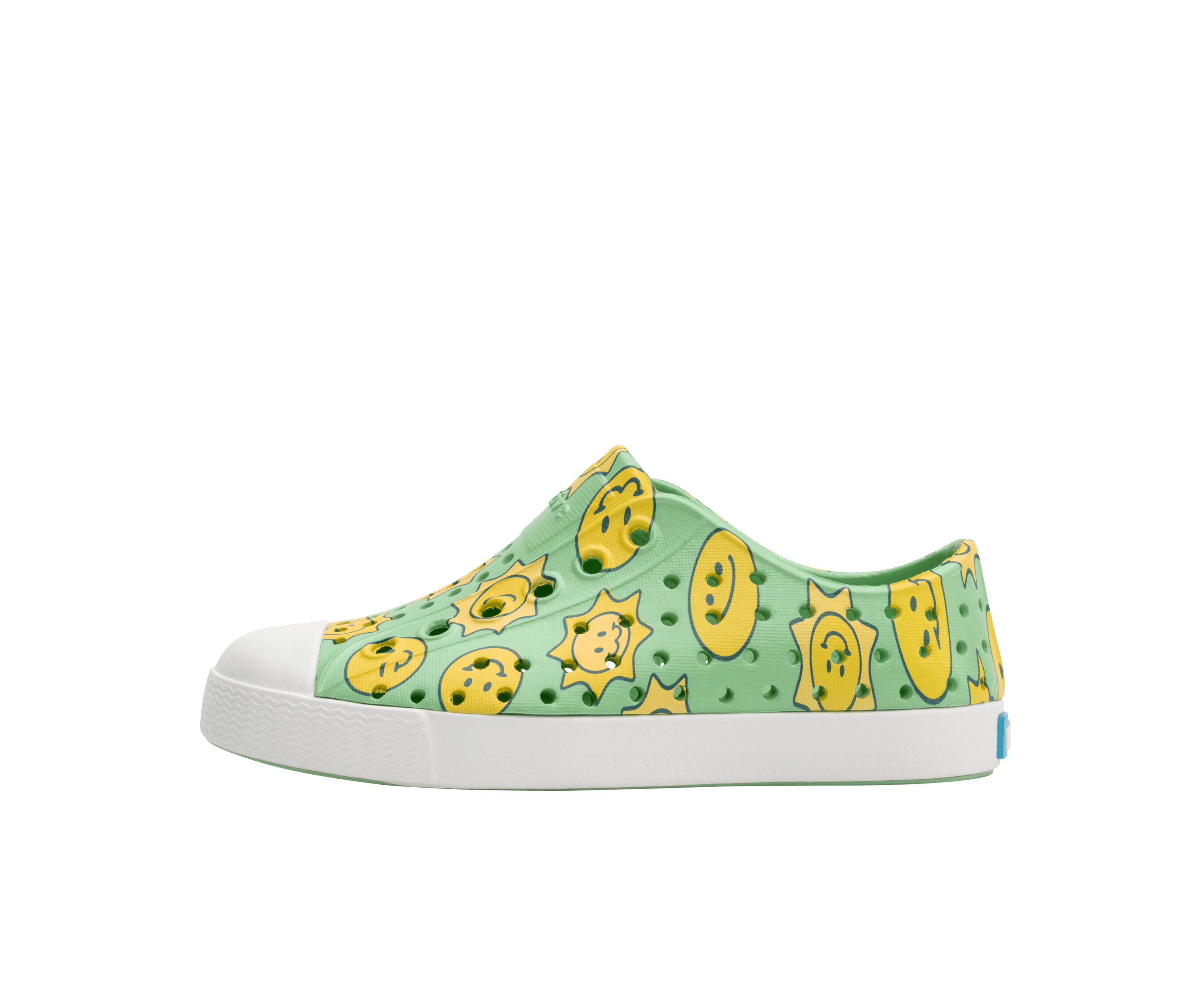 Native Jefferson Sugarlite Print - Mountain Kids Outfitters: Candy Green/Shell White/Raincoat Sunsmile Color - side view