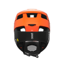 POC Otocon Race MIPS Full Face Helmet - Mountain Kids Outfitters: Fluorescent Orange AVIP/Uranium Black Matte, Back View