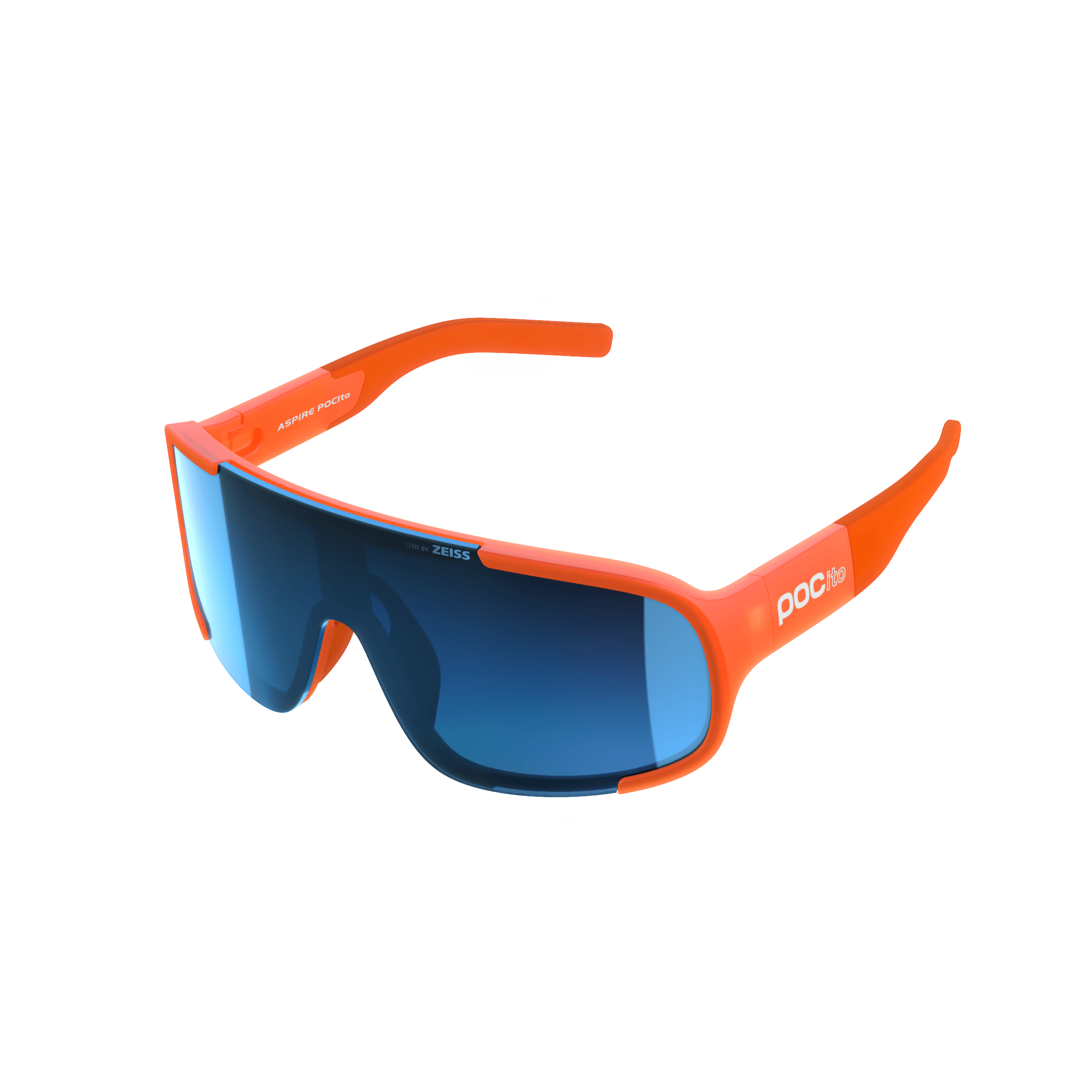 POCito Aspire Bike Sunglasses - Mountain Kids Outfitters: Fluorescent Orange Translucent, Top View