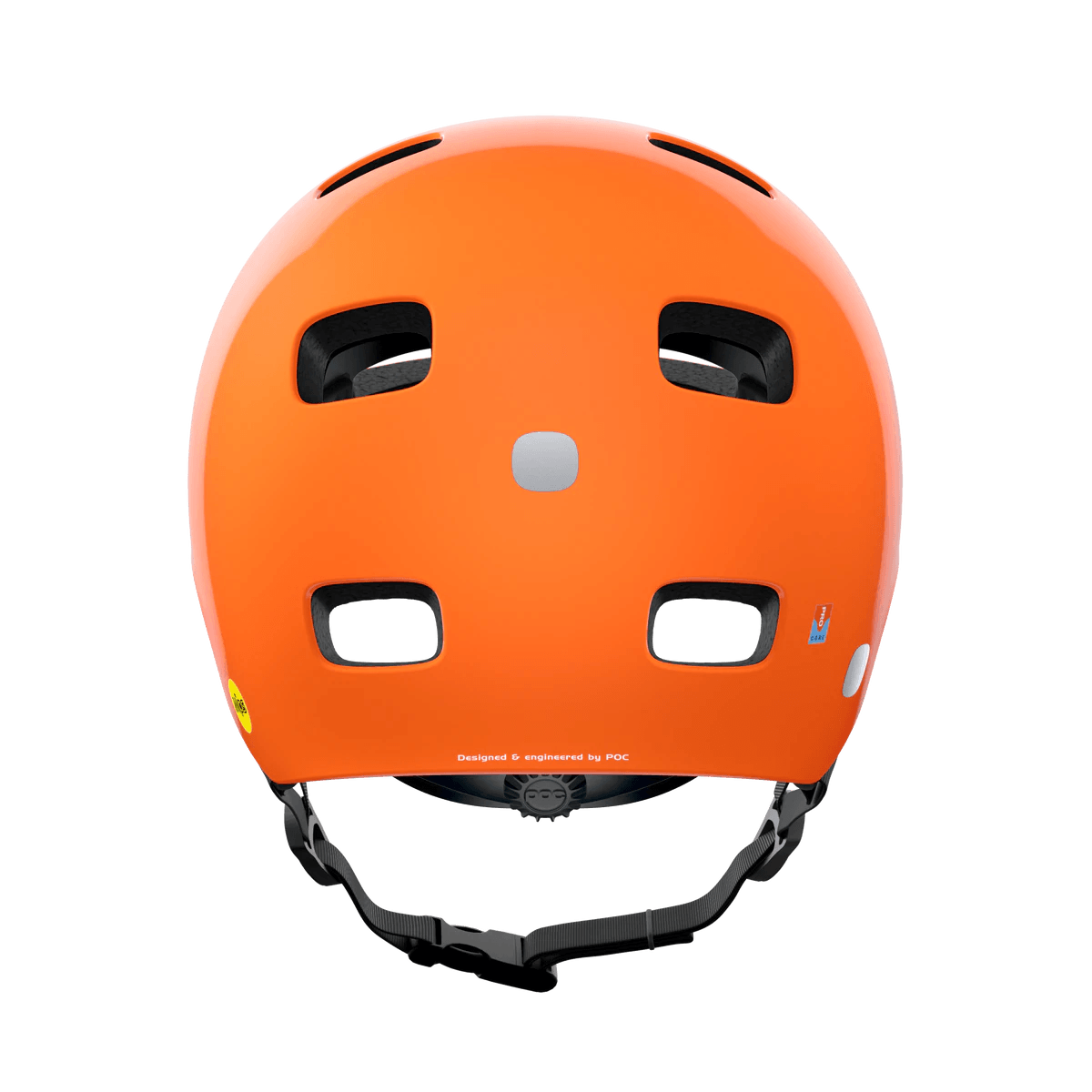 POCito Crane MIPS Bike Helmet - Mountain Kids Outfitters: Fluorescent Orange, Back View