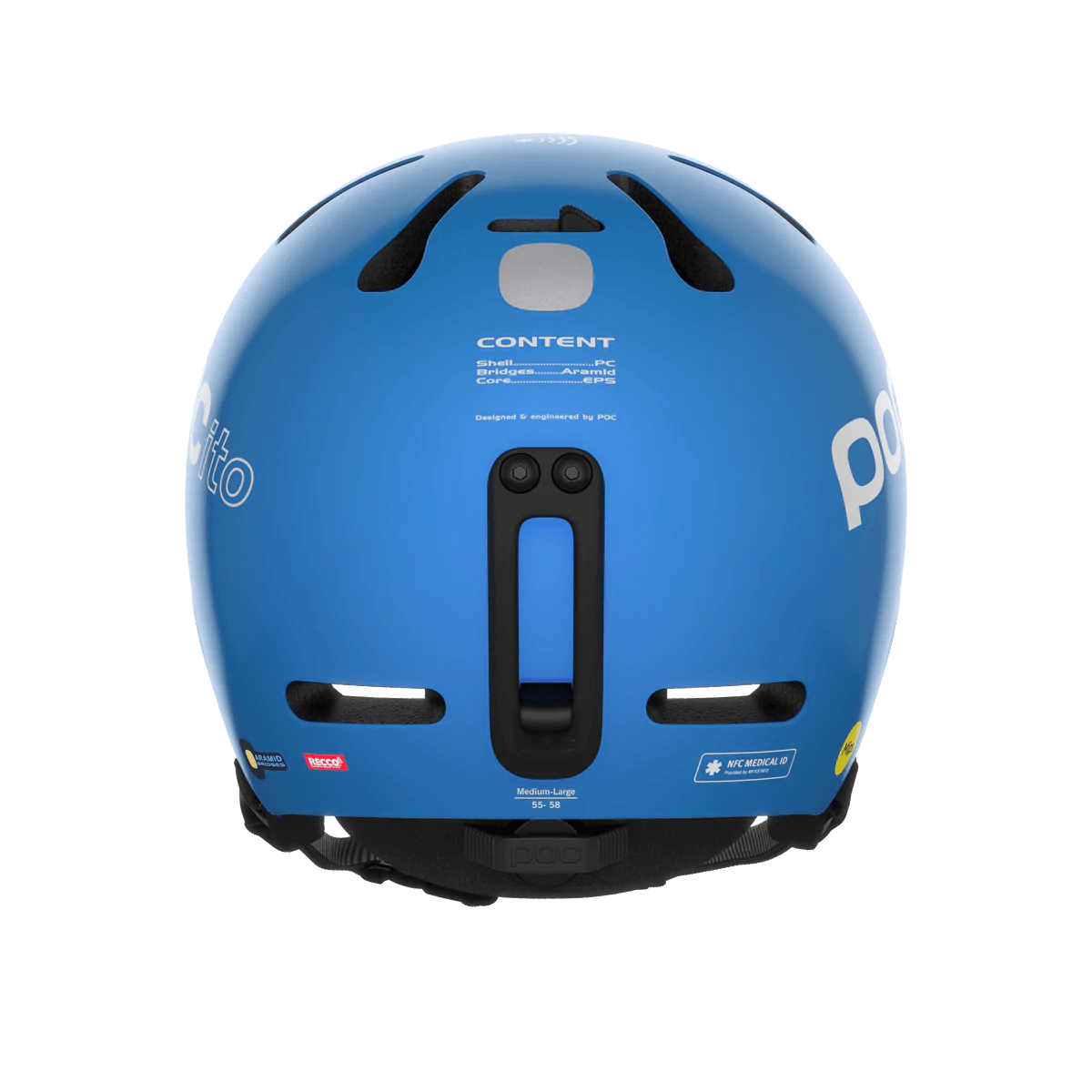 POCito Fornix MIPS Helmet - Mountain Kids Outfitters: Blue, Back View