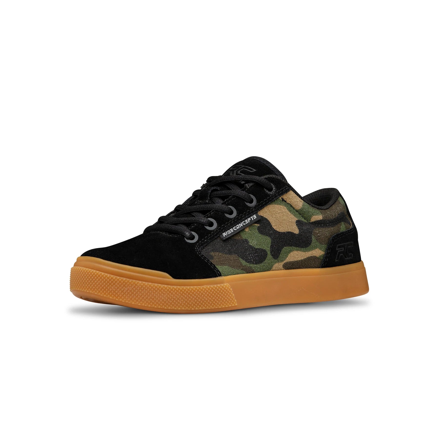 Ride Concepts Vice Youth Bike Shoes - Mountain Kids Outfitters: Camo Black, Side View