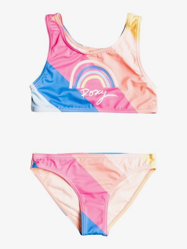 Roxy Girls' Last in Paradise Crop Top Swimsuit Set Bikini