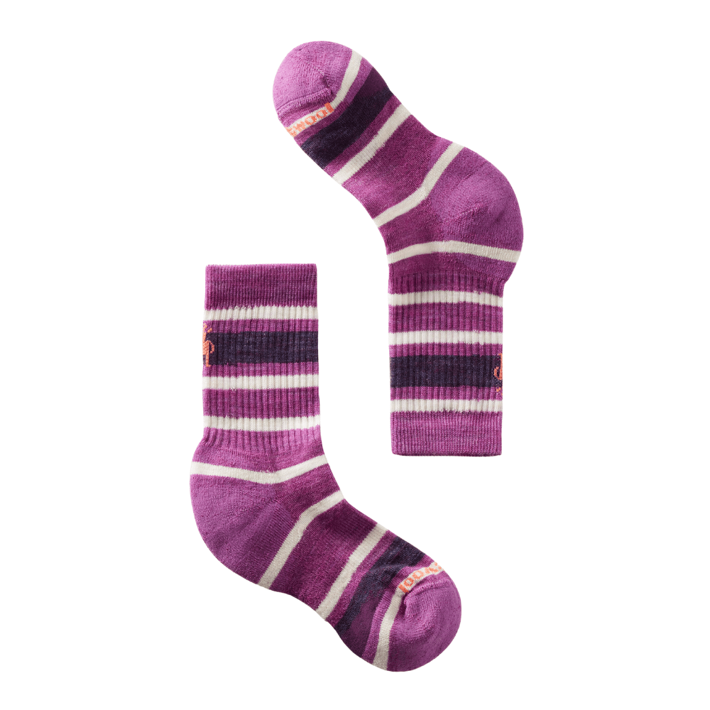 Smartwool Kids' Hike Light Cushion Striped Crew Socks - Mountain Kids Outfitters