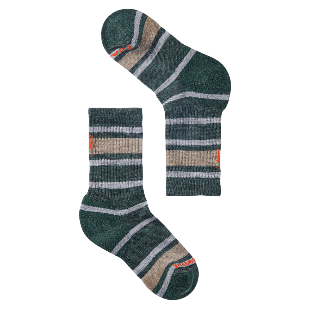 Smartwool Kids' Light Cushion Striped Crew Hiking Socks - Mountain Kids Outfitters