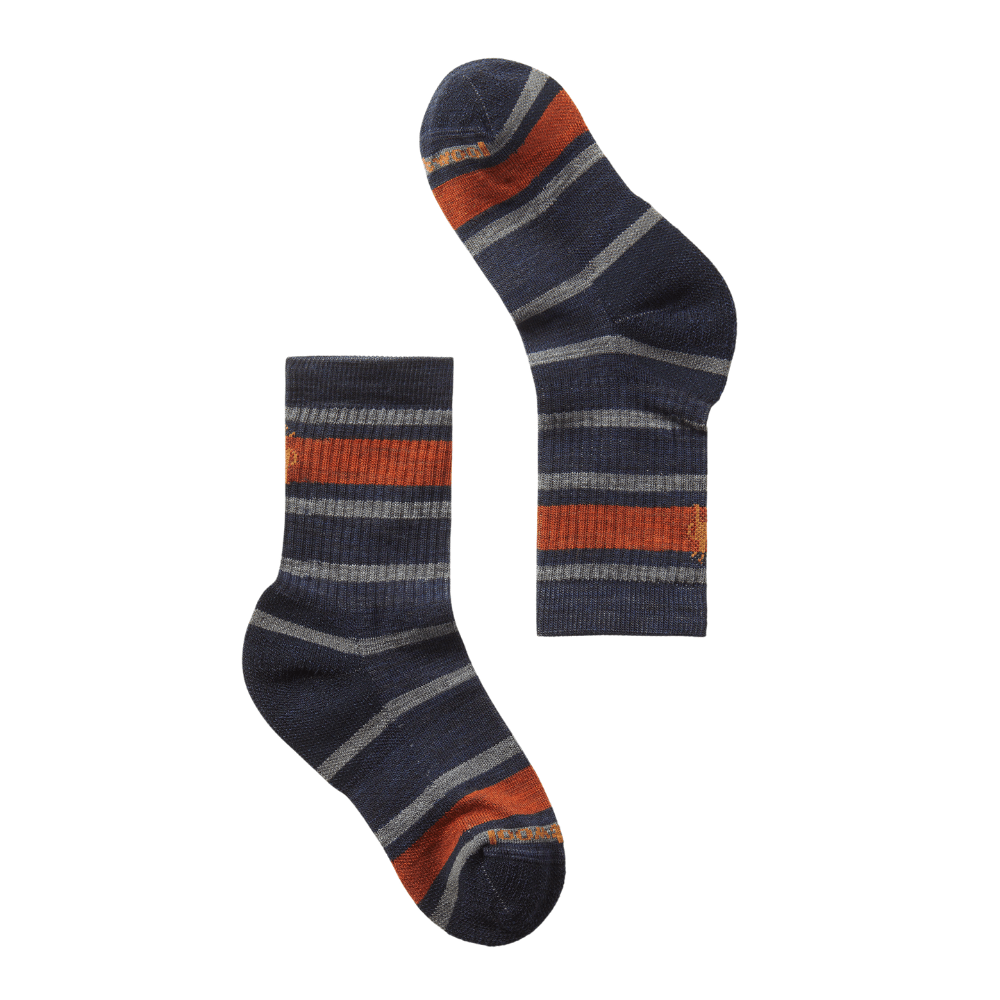 Smartwool Kids' Light Cushion Striped Crew Hiking Socks - Mountain Kids Outfitters