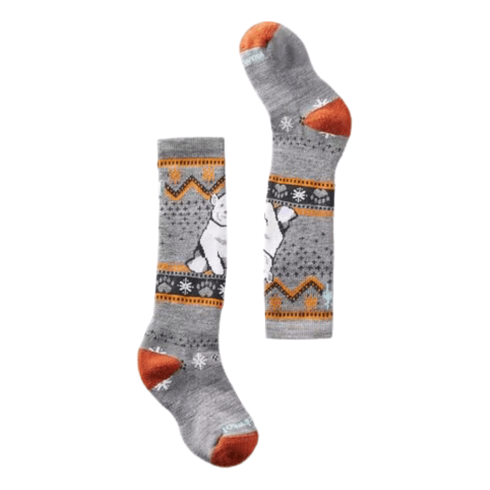 Smartwool Kids' Wintersport Full Cushion Polar Bear Pattern OTC Socks - Mountain Kids Outfitters