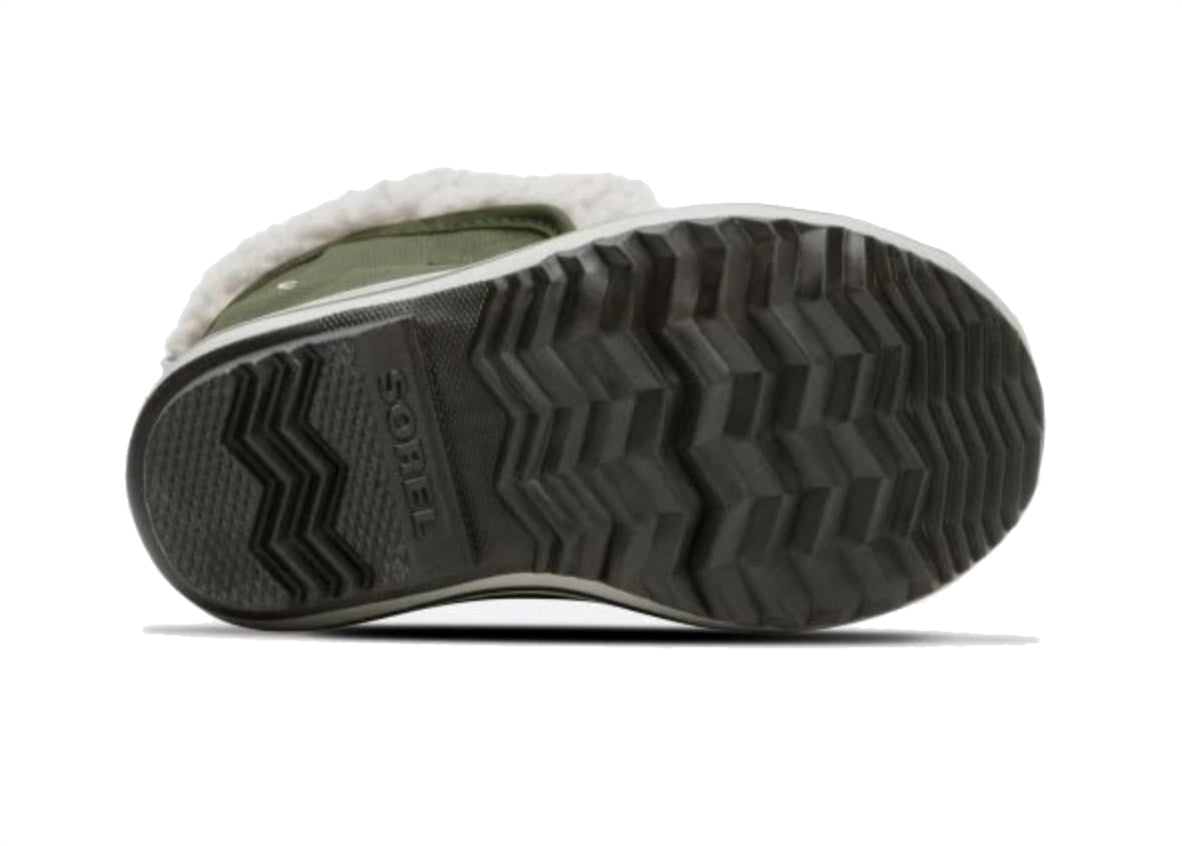 Sorel Children's Yoot Pac Nylon Snow Boots - Mountain Kids Outfitters - Hiker Green Color - White Background sole area