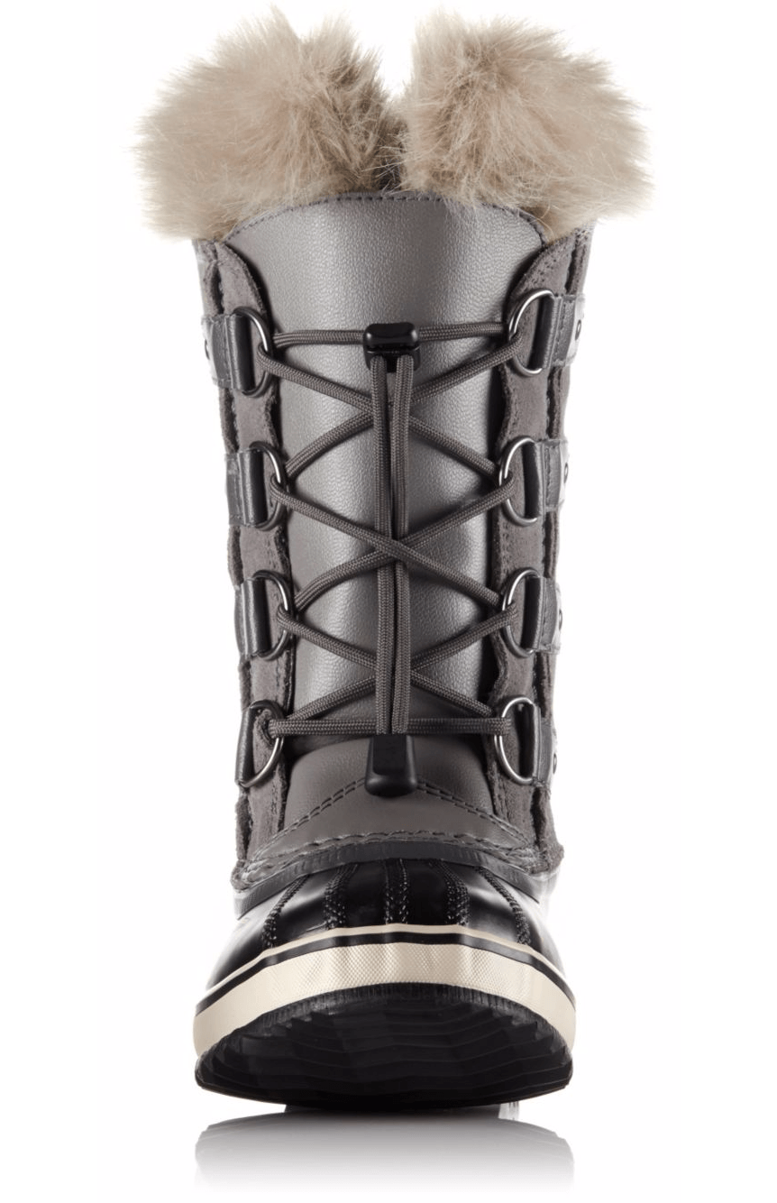 Sorel Youth Joan of Arctic Winter Boots - Mountain Kids Outfitters - Quarry Color - White Background front view