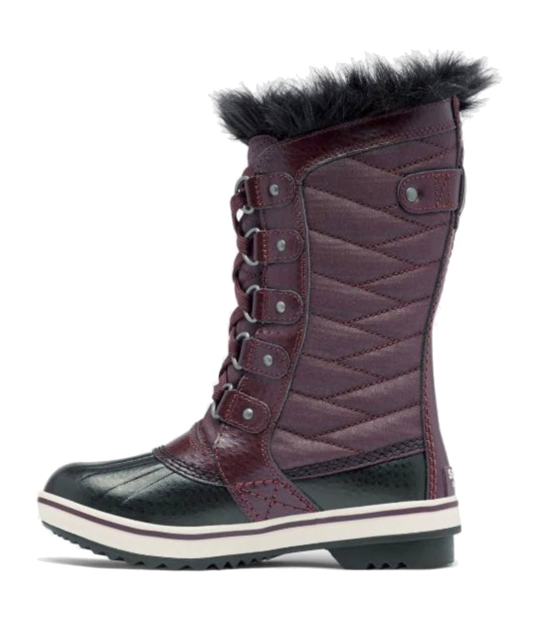 Sorel Youth Tofino II Snow Boots - Mountain Kids Outfitters - Epic Plum Color - White Background side view