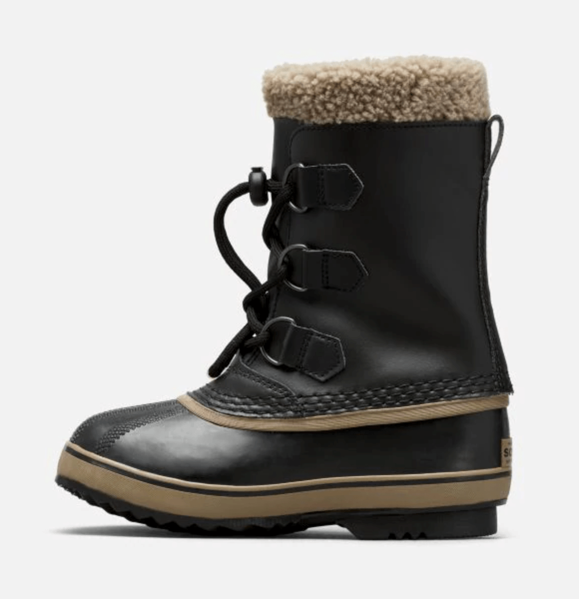 Sorel Youth Yoot Pac TP Snow Boots - Mountain Kids Outfitters - Black Color - White Background side view