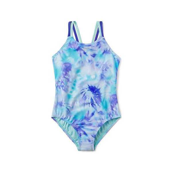 Speedo Girls Print Strappy OnePiece SwimSuit - Mountain Kids Outfitters