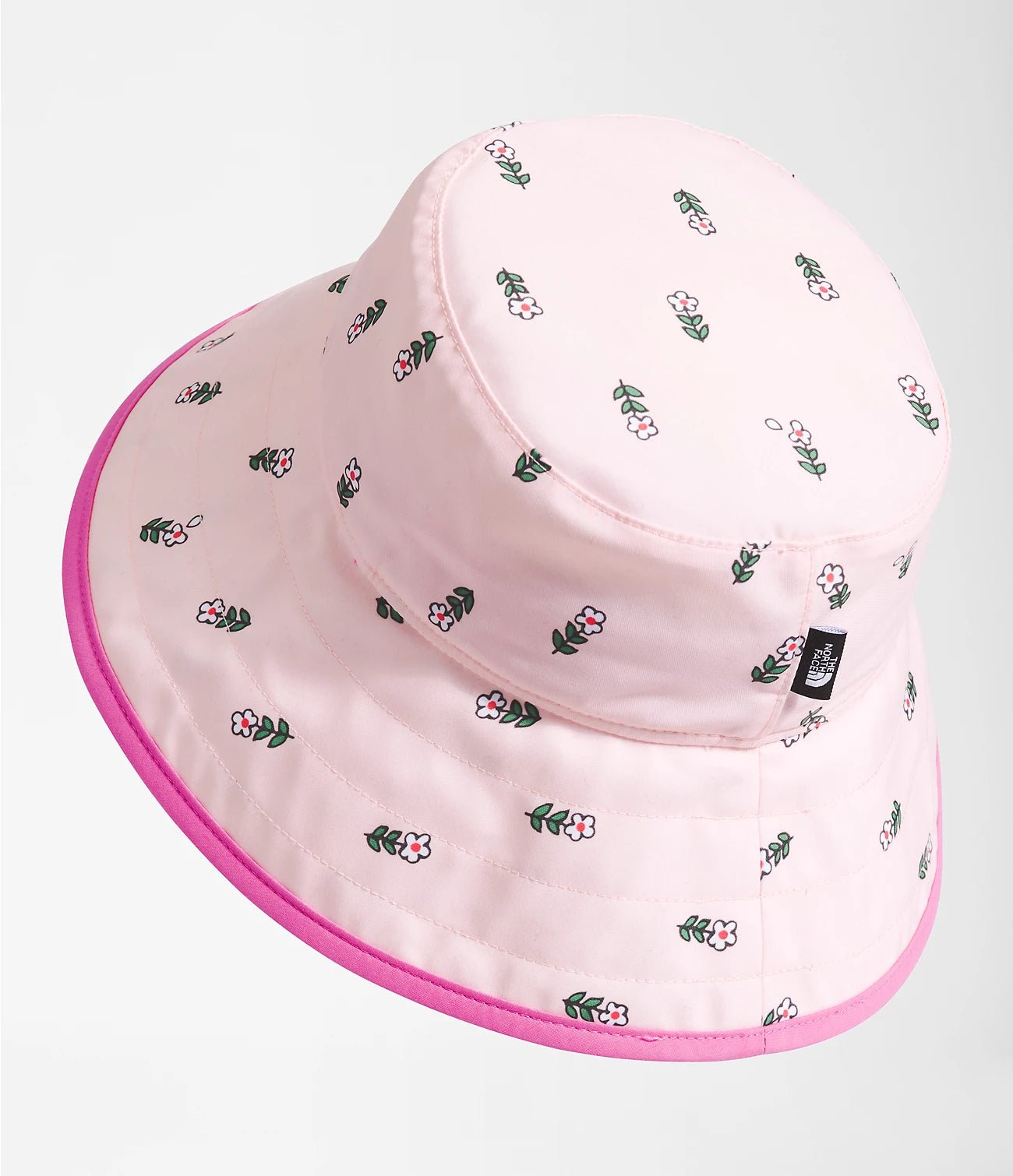 The North Face Baby Class V Brimmer 2023 - Mountain Kids Outfitters: Purdy Pink Joy Floral Print-Super Pink Color - White Background back view