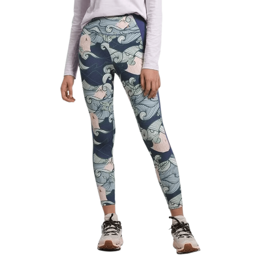 The North Face Girls Never Stop Tights Cave Blue Wave Print