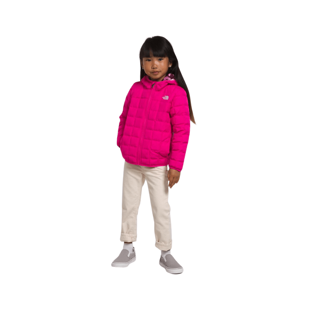 The North Face Kids Reversible Thermoball Hooded Jacket Pink Grey