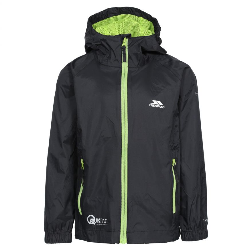 Trespass Qikpac Kids Rain Jacket - Mountain Kids Outfitters