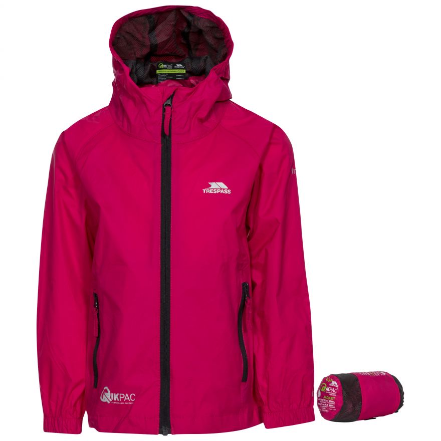 Trespass Qikpac Kids Rain Jacket - Mountain Kids Outfitters