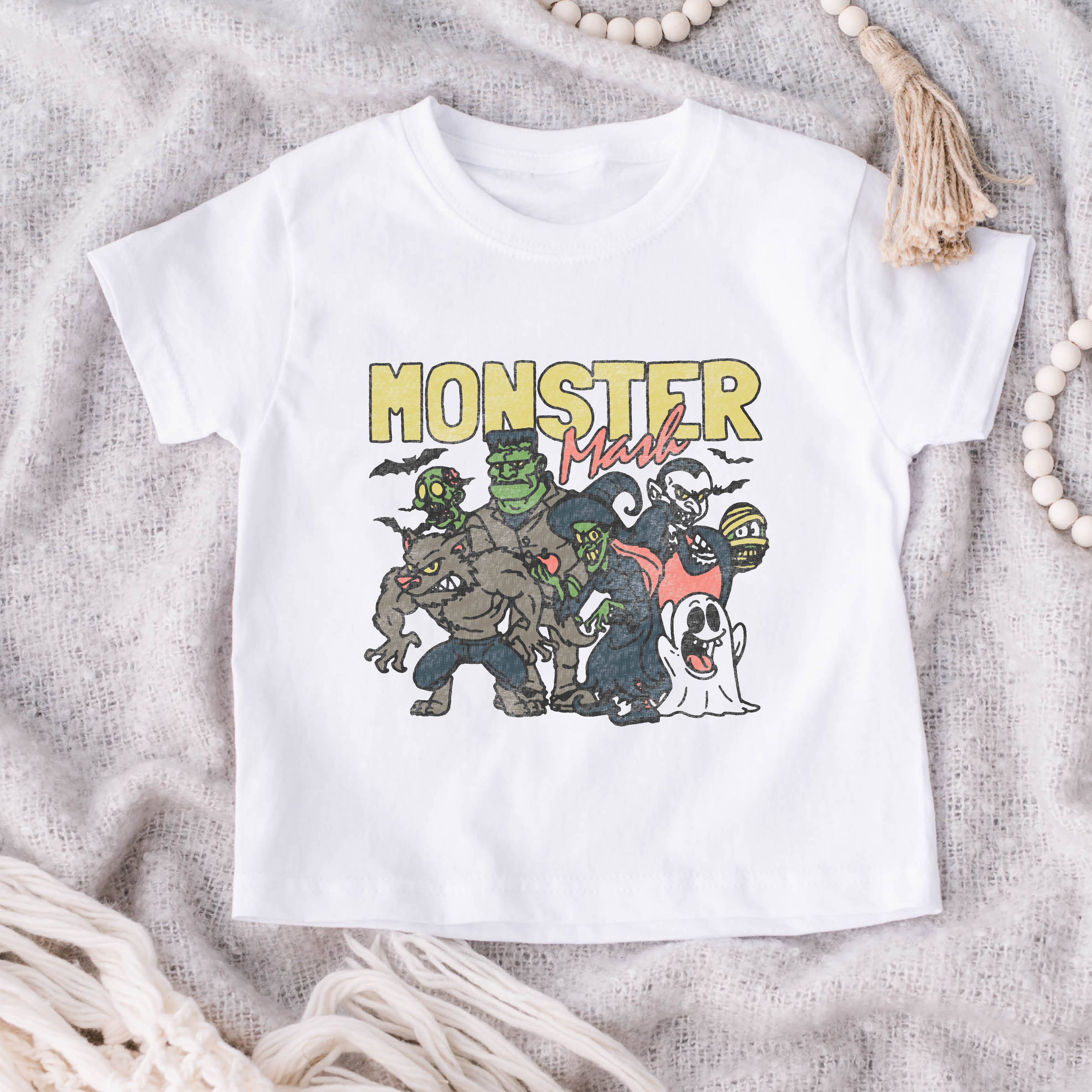 Kids Halloween Shirt Monster Graphic Tee For Toddler