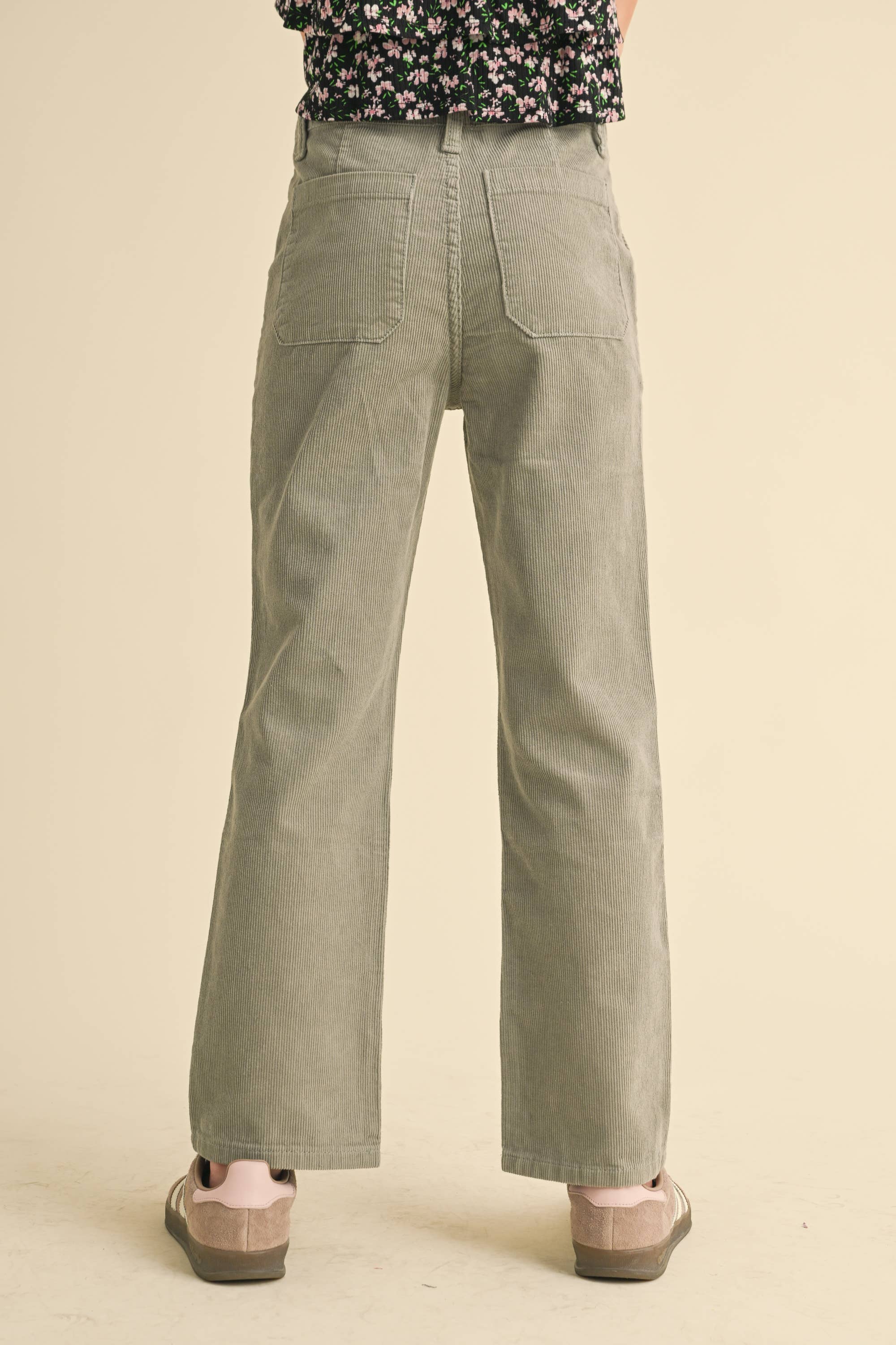 TWEEN GIRLS KIDS STRAIGHT LEG PANTS W/ PORKCHOP POCKET(7/14)