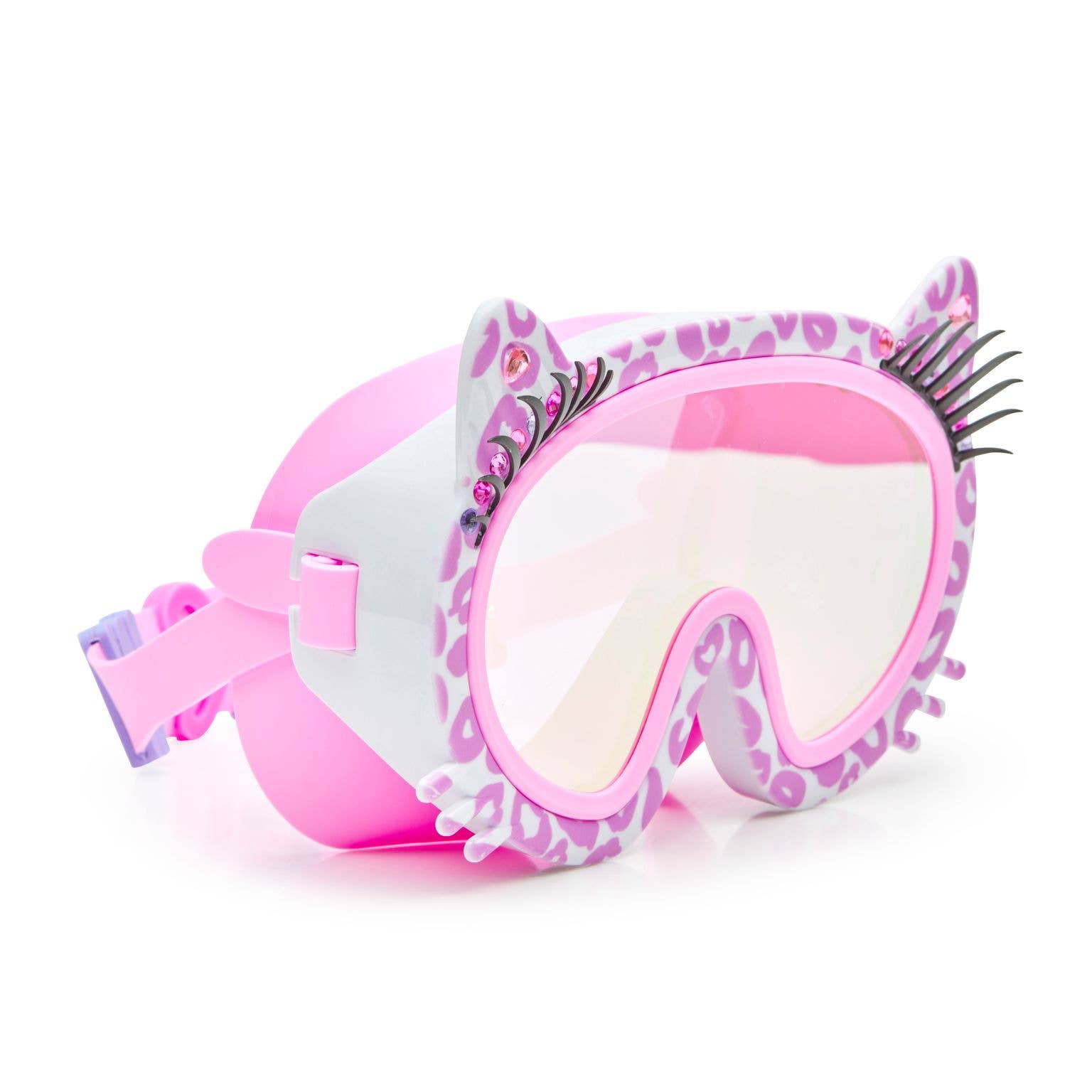 Kitty Cat "Meow" Leopard Print Swim Goggles