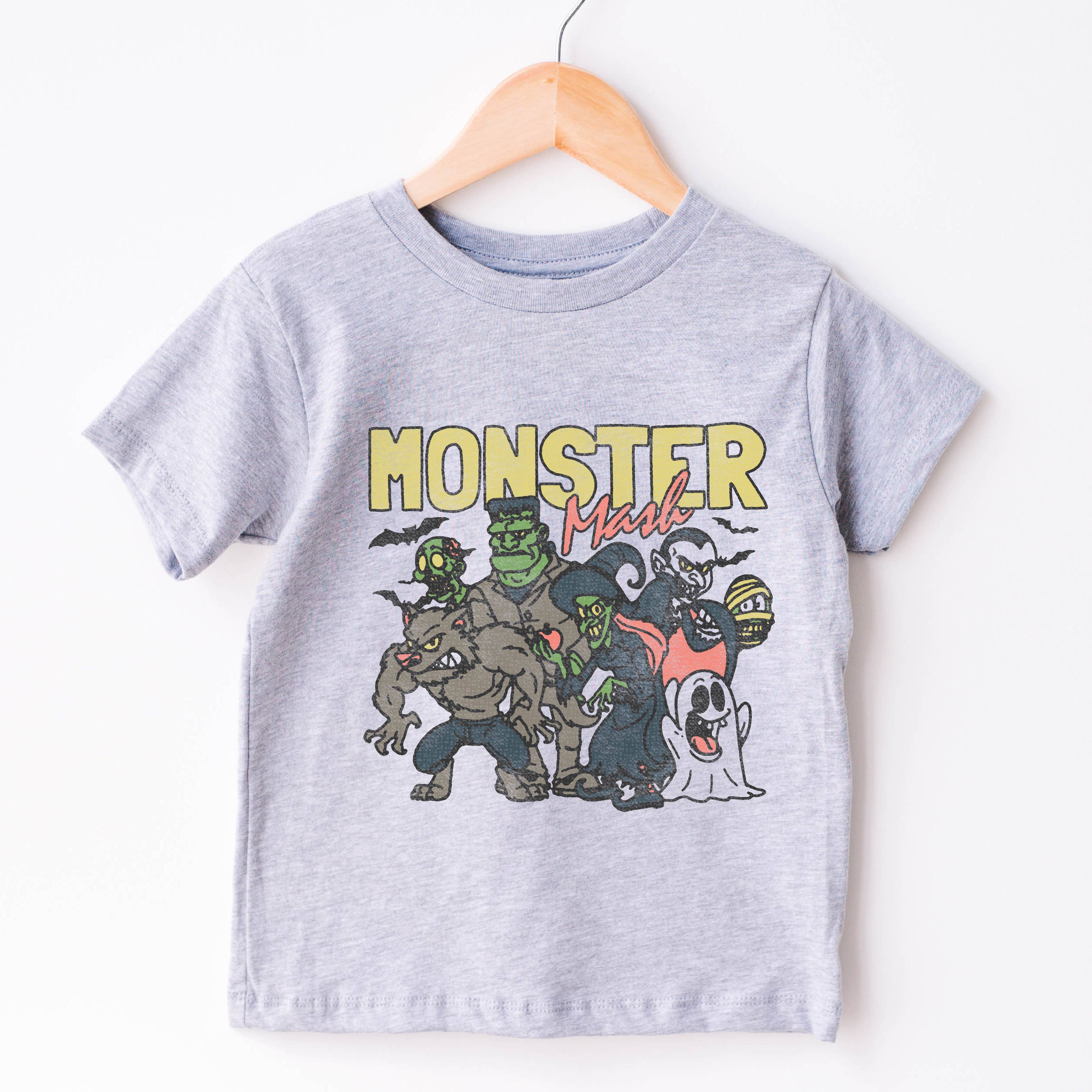 Kids Halloween Shirt Monster Graphic Tee For Toddler