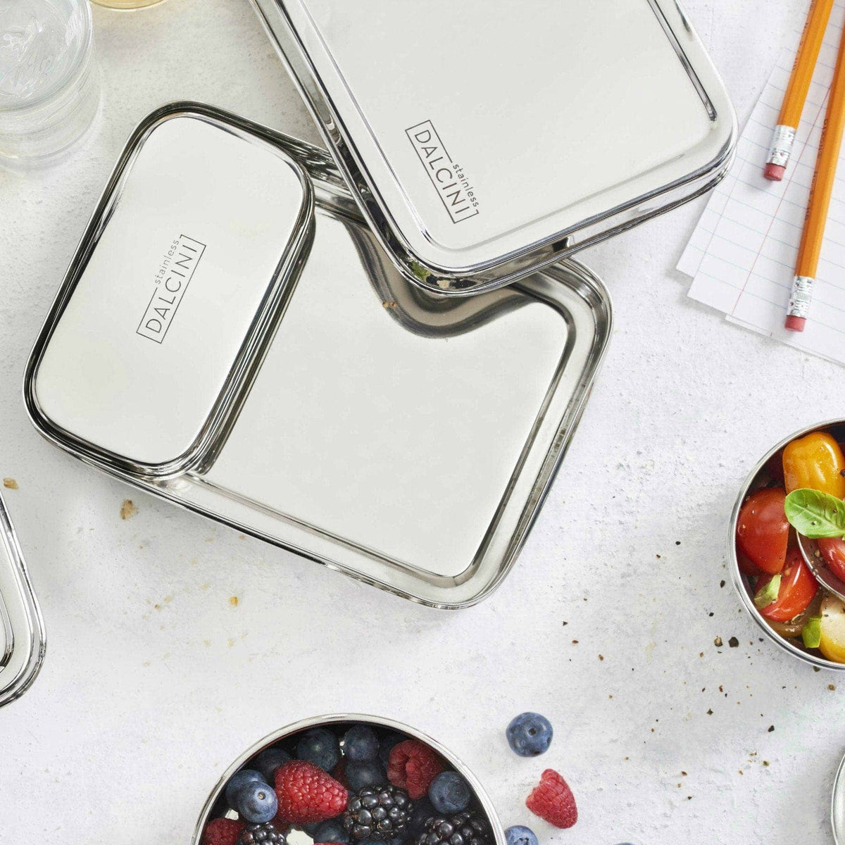 Bistro + Little Snacker | 2-Piece Lunch Set | Top Stainless Steel Food Storage Set