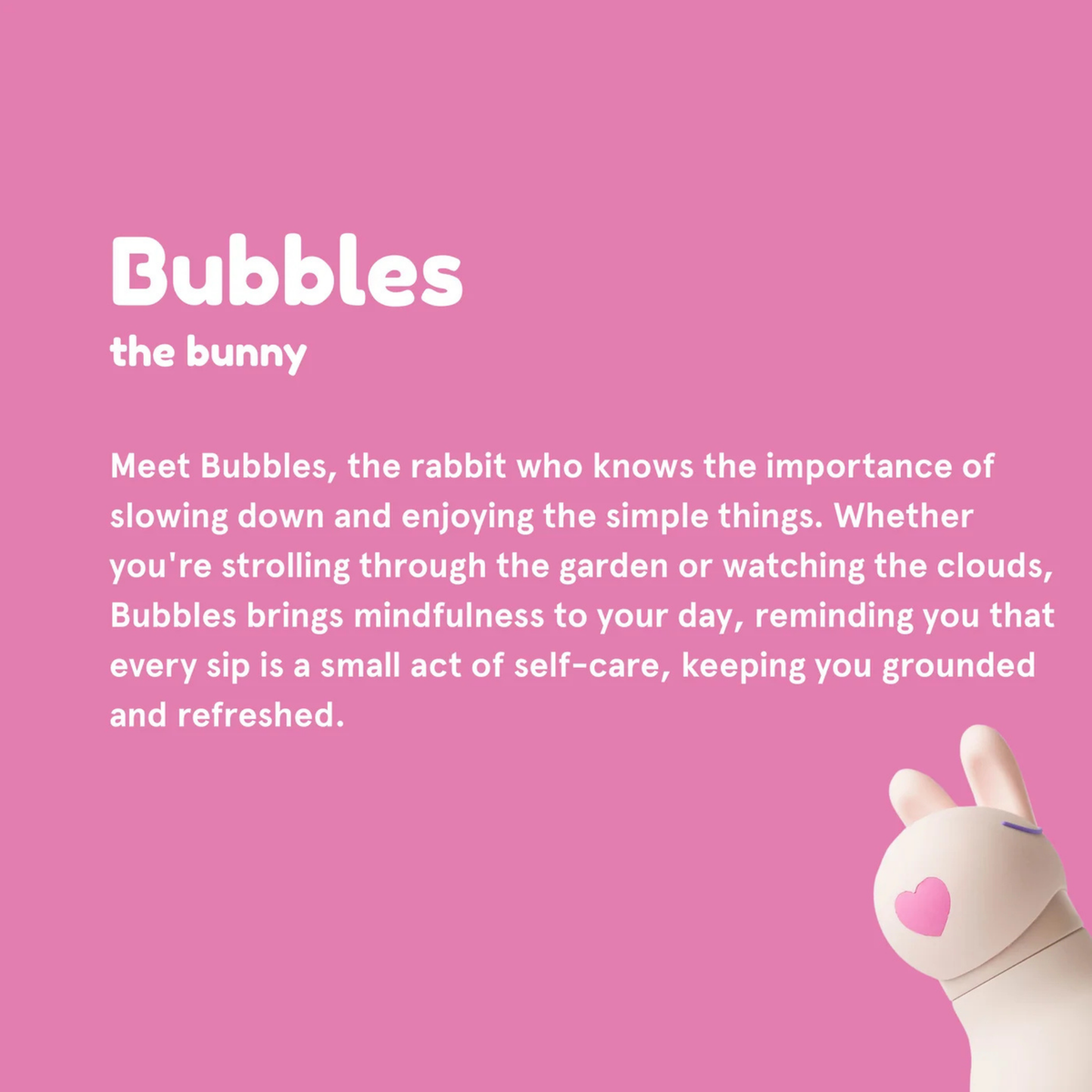 Bubbles the Bunny Asobu Animal Bestie Bottle removable collectible silicone animal character head detail